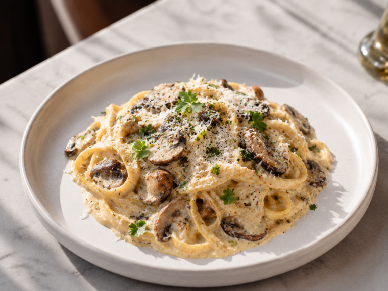 Creamy Mushroom Linguine